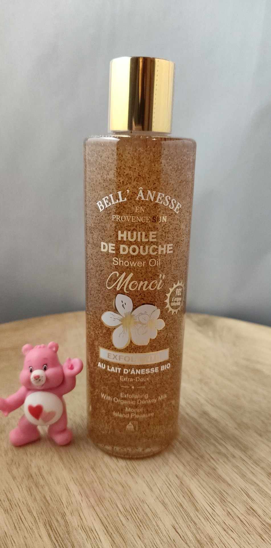 Huile de douche exfoliant 250 ml au Lait d'Anesse Bio et monoi